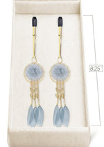 Load image into Gallery viewer, Couture Clip's Dove Gray Nipple Clamp - Gold - One Size