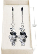 Load image into Gallery viewer, Couture Clip's Silver Falls Nipple Clamp - Black/Silver - One Size