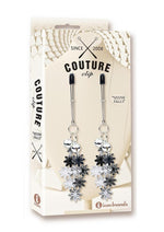 Load image into Gallery viewer, Couture Clip's Silver Falls Nipple Clamp - Black/Silver - One Size