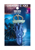 Load image into Gallery viewer, Creature Cocks Cocktopus Keychain - Blue/Metal