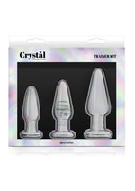 Load image into Gallery viewer, Crystal Premium Glass Trainer Kit Butt Plug - Clear - Set