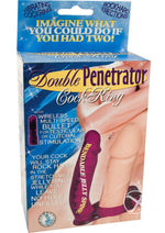Load image into Gallery viewer, Double Penetrator Vibrating Cock Ring with Bendable Dildo - Purple