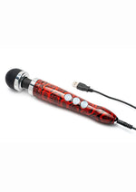 Load image into Gallery viewer, Doxy Die Cast 3RWand Rechargeable Vibrating Body Massager - Black/Red/Rose Pattern