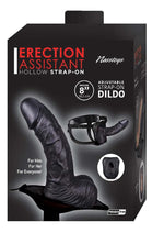 Load image into Gallery viewer, Erection Assistant Hollow Strap-On - Black - 8in
