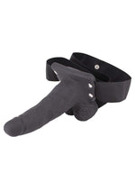 Load image into Gallery viewer, Erection Assistant Hollow Vibrating Strap-On - Black - 6in