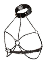 Load image into Gallery viewer, Euphoria Collection Multi Chain Collar Harness - Black - One Size