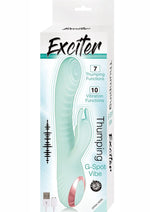 Load image into Gallery viewer, Exciter Thumping G-Spot Rechargeable Rabbit Vibrator - Aqua/White