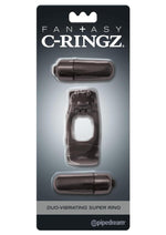 Load image into Gallery viewer, Fantasy C-Ringz Duo-Vibrating Super Cock Ring with Bullets - Black
