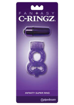 Load image into Gallery viewer, Fantasy C-Ringz Infinity Super Cock Ring with Bullet - Purple