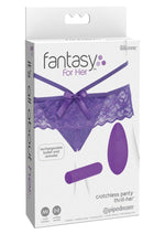 Load image into Gallery viewer, Fantasy Fore Her Thrill Her Crotchless Panty Vibe - Purple