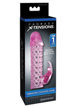 Load image into Gallery viewer, Fantasy X-Tensions Vibrating Couples Cock Cage Waterproof - Pink - 6.25in