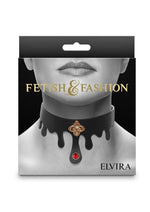 Load image into Gallery viewer, Fetish and Fashion Elvira Collar - Black/Gold