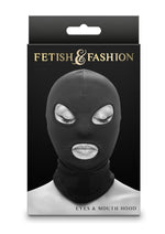 Load image into Gallery viewer, Fetish and Fashion Eyes Andamp; Mouth Hood - Black - One Size