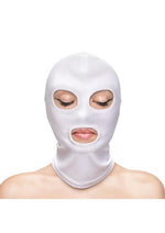 Load image into Gallery viewer, Fetish and Fashion Eyes Andamp; Mouth Hood - White - One Size