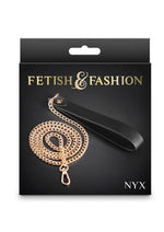 Load image into Gallery viewer, Fetish and Fashion Nyx Leash - Black/Gold