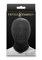 Load image into Gallery viewer, Fetish and Fashion Zippered Mouth Hood - Black - One Size
