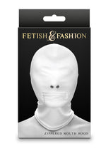 Load image into Gallery viewer, Fetish and Fashion Zippered Mouth Hood - White - One Size