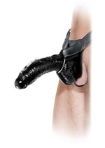 Load image into Gallery viewer, Fetish Fantasy Extreme Hollow Strap-On Dildo and Harness - Black - 10in