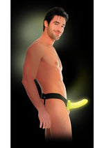 Load image into Gallery viewer, Fetish Fantasy Series For Him Or Her Hollow Strap-On Dildo and Adjustable Harness - Glow In The Dark - 6in