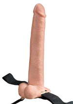 Load image into Gallery viewer, Fetish Fantasy Series Hollow Rechargeable Strap-On Dildo with Balls and Harness - Vanilla - 11in