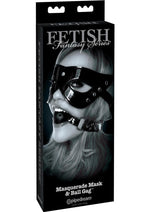 Load image into Gallery viewer, Fetish Fantasy Series Limited Edition Masquerade Mask and Ball Gag - Black - Set
