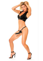 Load image into Gallery viewer, Fetish Fantasy Series Posable Partner Strap-On Dildo and Adjustable Harness - Black/Purple - 7in