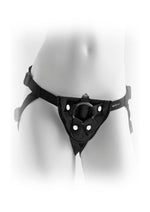 Load image into Gallery viewer, Fetish Fantasy Series Vibrating Plush Adjustable Harness - Black