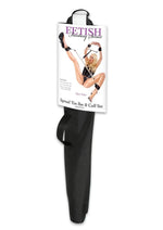 Load image into Gallery viewer, Fetish Fantasy Spread 'Em Bar and Cuffs - Black/Silver - Set