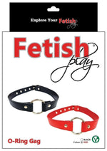 Load image into Gallery viewer, Fetish Play O-Ring Gag Vegan Leather - Red