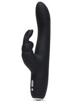 Load image into Gallery viewer, Fifty Shades Of Grey Greedy Girl Rechargeable Slimline Rabbit Vibrator - Black