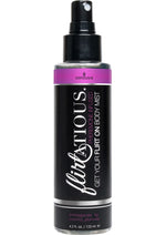 Load image into Gallery viewer, Flirtatious Pheremone Infused Body Mist Pomegranate, Fig, Coconut and Plumeria 4.2oz Spray