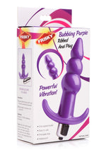 Load image into Gallery viewer, Frisky Bubbling Purple Ribbed Anal Plug - Purple