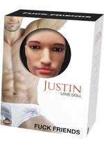 Load image into Gallery viewer, Fuck Friends Justin Inflatable 59in Love Doll with Vibrating Cock - Vanilla