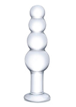 Load image into Gallery viewer, Glas Beaded Glass Butt Plug - Clear - 7.25in