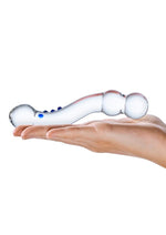 Load image into Gallery viewer, Glas Curved G-Spot Glass Textured Dildo