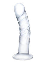 Load image into Gallery viewer, Glas Curved Realistic Glass Dildo with Veins - Clear - 7in