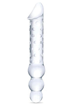 Load image into Gallery viewer, Glas Double Ended Glas Dildo with Anal Beads - Clear - 12in