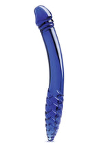 Load image into Gallery viewer, Glas Double-Sided Glass Dildo For G-Spot and P-Spot Stimulation - Blue - 11in