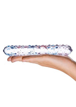 Load image into Gallery viewer, Glas Purple Rose Nubby Dildo