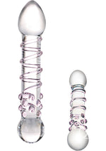 Load image into Gallery viewer, Glas Spiral Staircase Full Tip Dildo - Clear