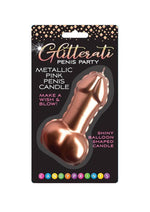 Load image into Gallery viewer, Glitterati Metallic Balloon Cake Candle - Rose Gold