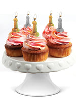 Load image into Gallery viewer, Glitterati Penis Party Candles - Gold/Silver - 5 Pack