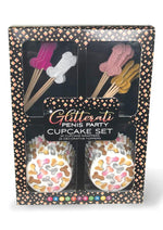 Load image into Gallery viewer, Glitterati Penis Party Cupcake - Multicolor - 48 Pieces/Set
