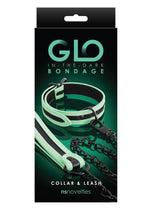 Load image into Gallery viewer, Glo Bondage Glow In The Dark Collar and Leash - Glow In The Dark/Green