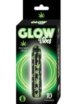 Load image into Gallery viewer, Glow Vibes Pocket High Rechargeable Glow In The Dark Bullet - Black/Glow In The Dark/Green