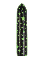 Load image into Gallery viewer, Glow Vibes Seeing Stars Rechargeable Glow In The Dark Bullet - Black/Glow In The Dark/Green