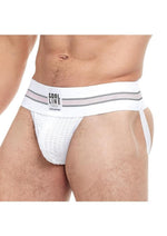 Load image into Gallery viewer, Goal Line Class Jockstrap - White - Large/XLarge