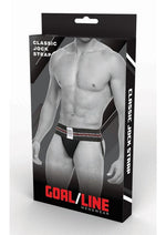 Load image into Gallery viewer, Goal Line Class Jockstrap - Black - Medium/Small