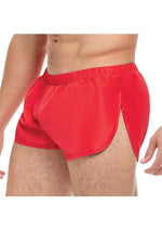 Load image into Gallery viewer, Goal Line Extreme Split Booty Shorts - Red - Medium/Small