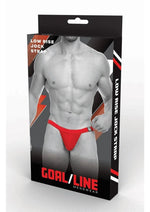 Load image into Gallery viewer, Goal Line Low Rise Jockstrap - Red - Medium/Small